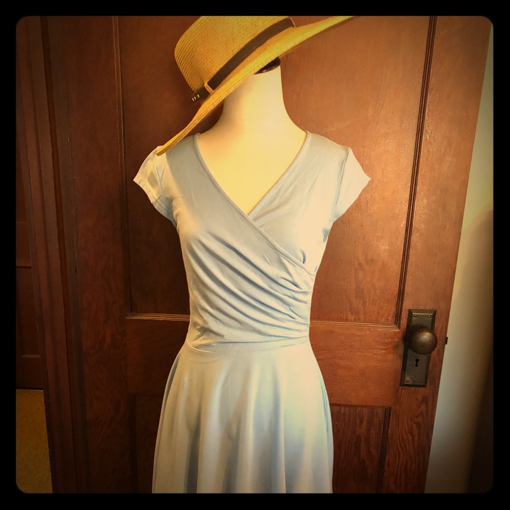 Pastel blue wrap dress 👗